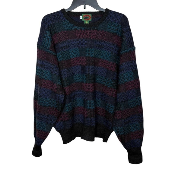 Boston Traders Other - Vintage Boston Traders 100% Wool‎ Plaid Men's Crewneck Sweater Size L